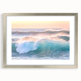 Textured abstract art print in silver frame, featuring swirls in muted gray, ideal for modern bedroom decor.