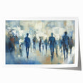 Abstract figurative rolled print showcasing vibrant colors and fluid shapes, perfect for modern home decor, packaged securely in a cardboard tube.