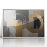 Abstract geometric framed acrylic artwork in white, showcasing intricate patterns and a modern design. Ideal for contemporary home decor and art enthusiasts.