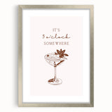 Textured abstract art print in soft gray and white tones, framed in silver, ideal for modern bedroom decor.