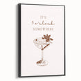 Black and white vintage poster art of a landscape on framed canvas, suitable for bedroom wall decor.