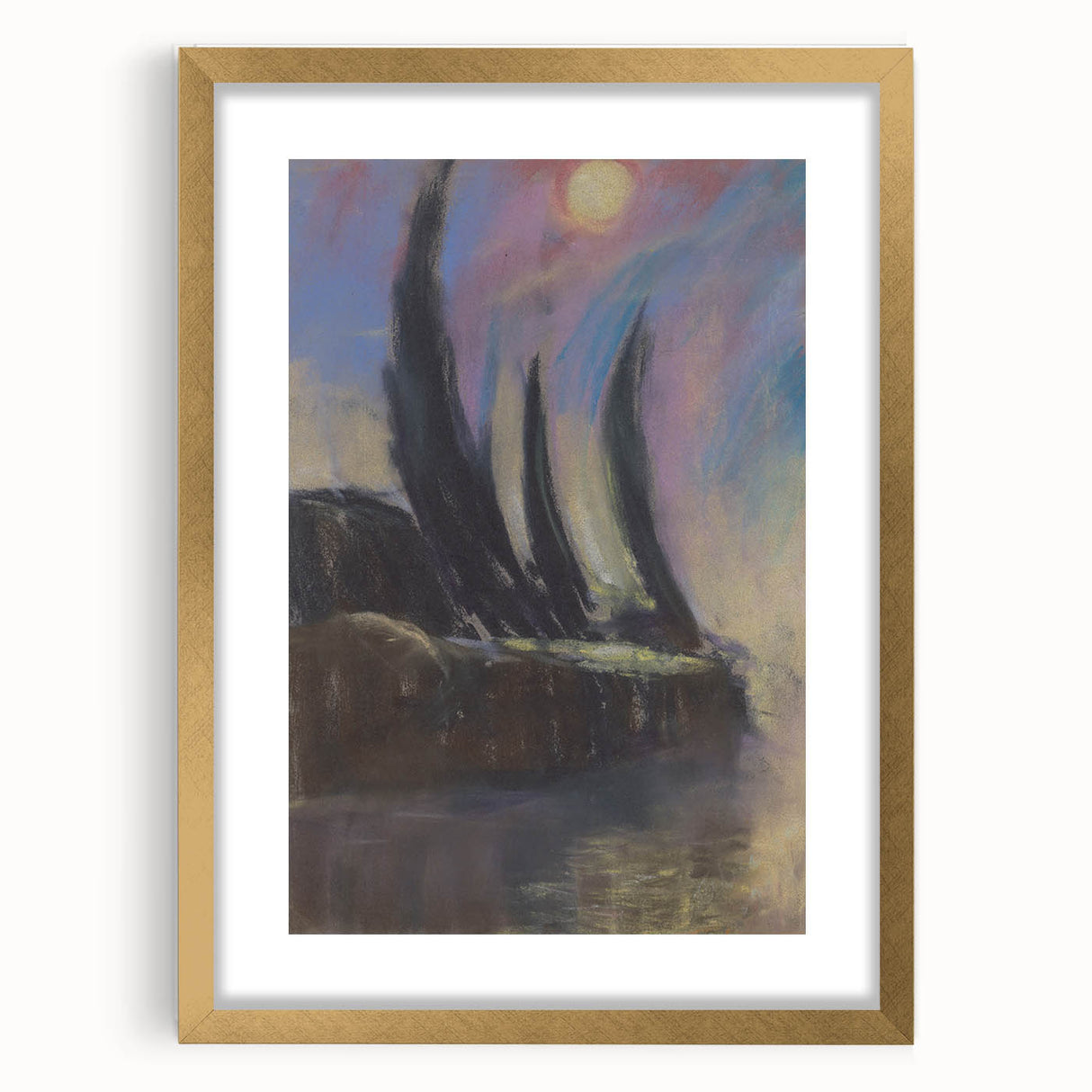 Modern Wall Art - Dreamy Nightscape - Abstract Contemporary Art Print