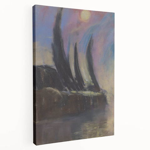 Modern Wall Art - Dreamy Nightscape - Abstract Contemporary Art Print