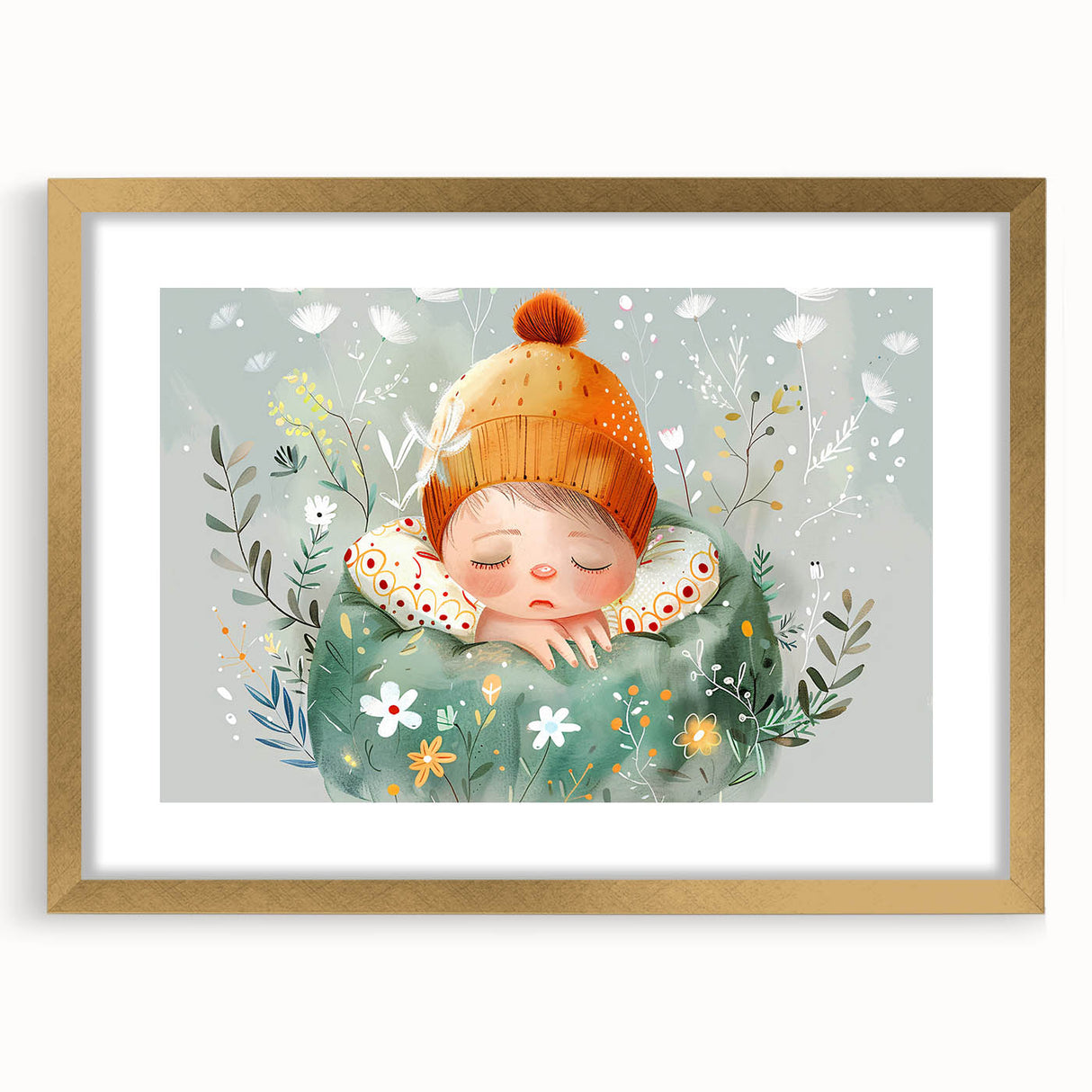 Dreamy Nap - Kids Room Wall Art Canvas and Framed Options