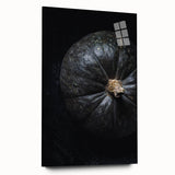 Large abstract wall art on acrylic glass depicting swirling autumn colors, ideal for bedroom or dining room decor.
