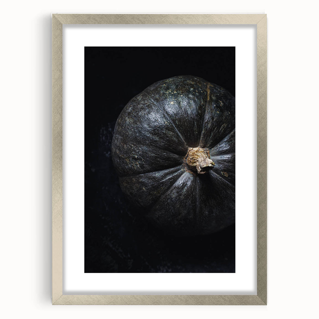 Textured abstract art print in earthy autumn tones on a framed silver canvas, suitable for bedroom decor.
