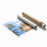 Extra large rolled canvas print featuring a floral design in soft pastel shades.