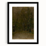 Modern Wall Art: Serene Forest Pathway in Muted Green Tones