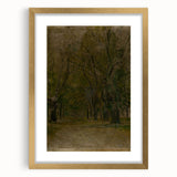 Modern Wall Art: Serene Forest Pathway in Muted Green Tones