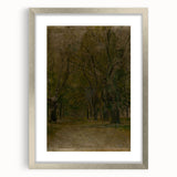 Modern Wall Art: Serene Forest Pathway in Muted Green Tones