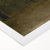 Modern Wall Art: Serene Forest Pathway in Muted Green Tones