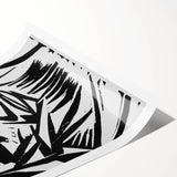 Expressionist Modern Art: Bold Black and White Portrait by Otto Lange