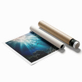 Stunning rolled print showcasing a vibrant landscape with intricate cave formations, perfect for home decor. Packaged securely in a protective tube for safe shipping.