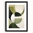 Modern Dining Room Wall Art – Abstract Green and White Canvas Print