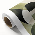 Modern Dining Room Wall Art – Abstract Green and White Canvas Print