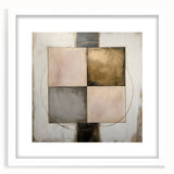 Abstract geometric frame in white, showcasing a modern design with a matte finish, ideal for enhancing contemporary decor in homes or offices.