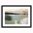 Abstract landscape wall art framed with a black mat, showcasing vibrant colors and fluid shapes, perfect for modern home decor and artistic interiors.