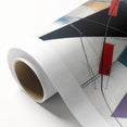 Contemporary Abstract Canvas – Angular Energy in Red & Teal