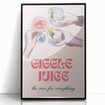Large abstract wall art featuring mid-century modernist style with vibrant hues on a framed acrylic print.
