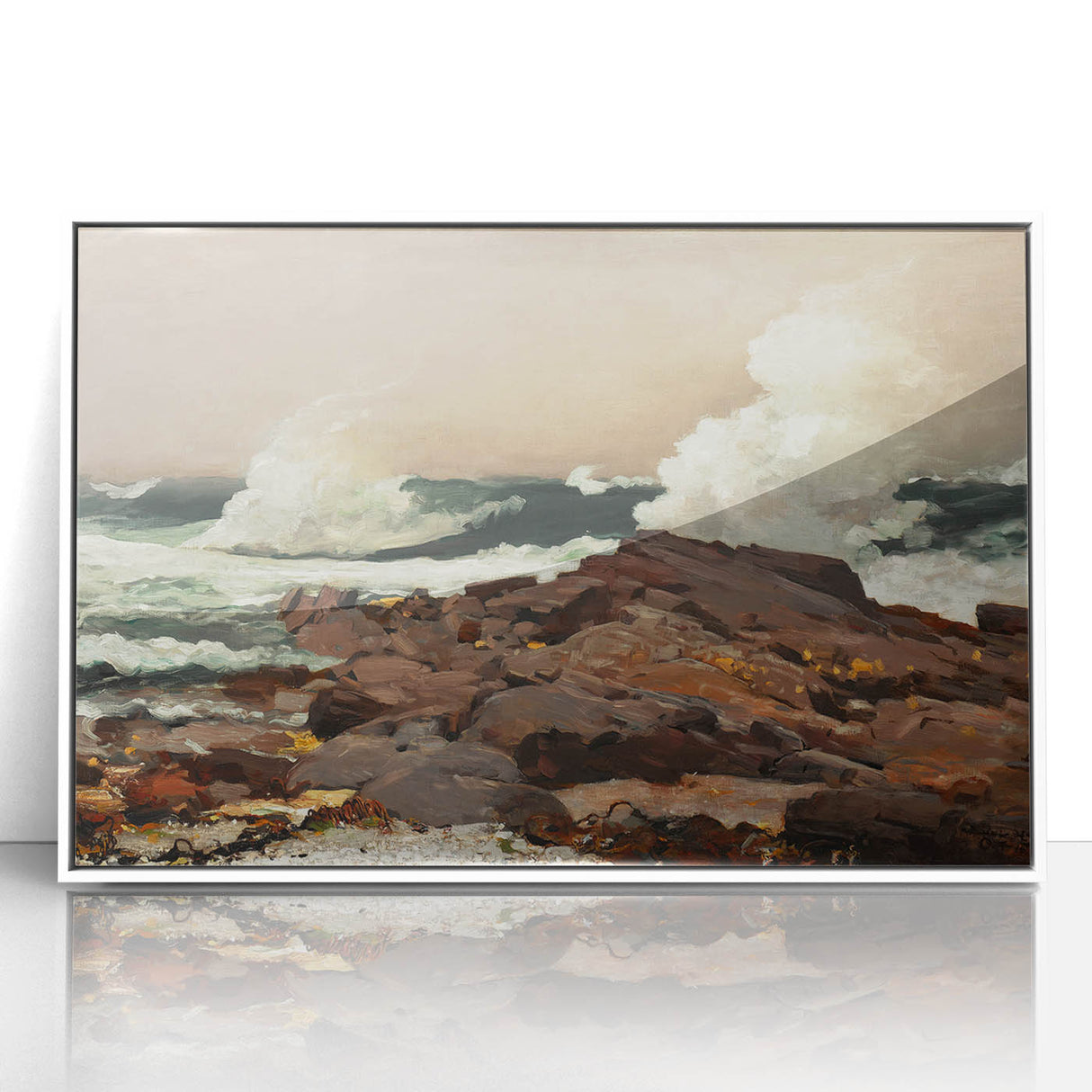 Eastern Point Realism Coastal Art Print - Winslow Homer Ocean Waves, 1900