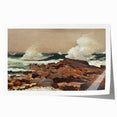 Eastern Point Realism Coastal Art Print - Winslow Homer Ocean Waves, 1900