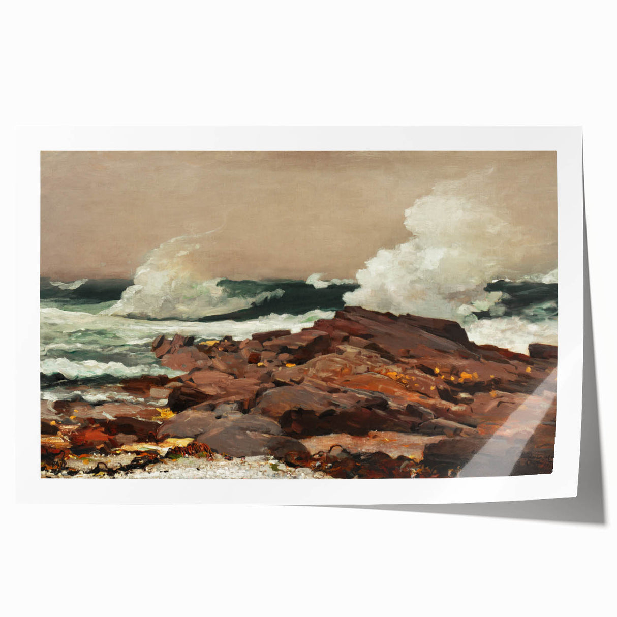 Eastern Point Realism Coastal Art Print - Winslow Homer Ocean Waves, 1900