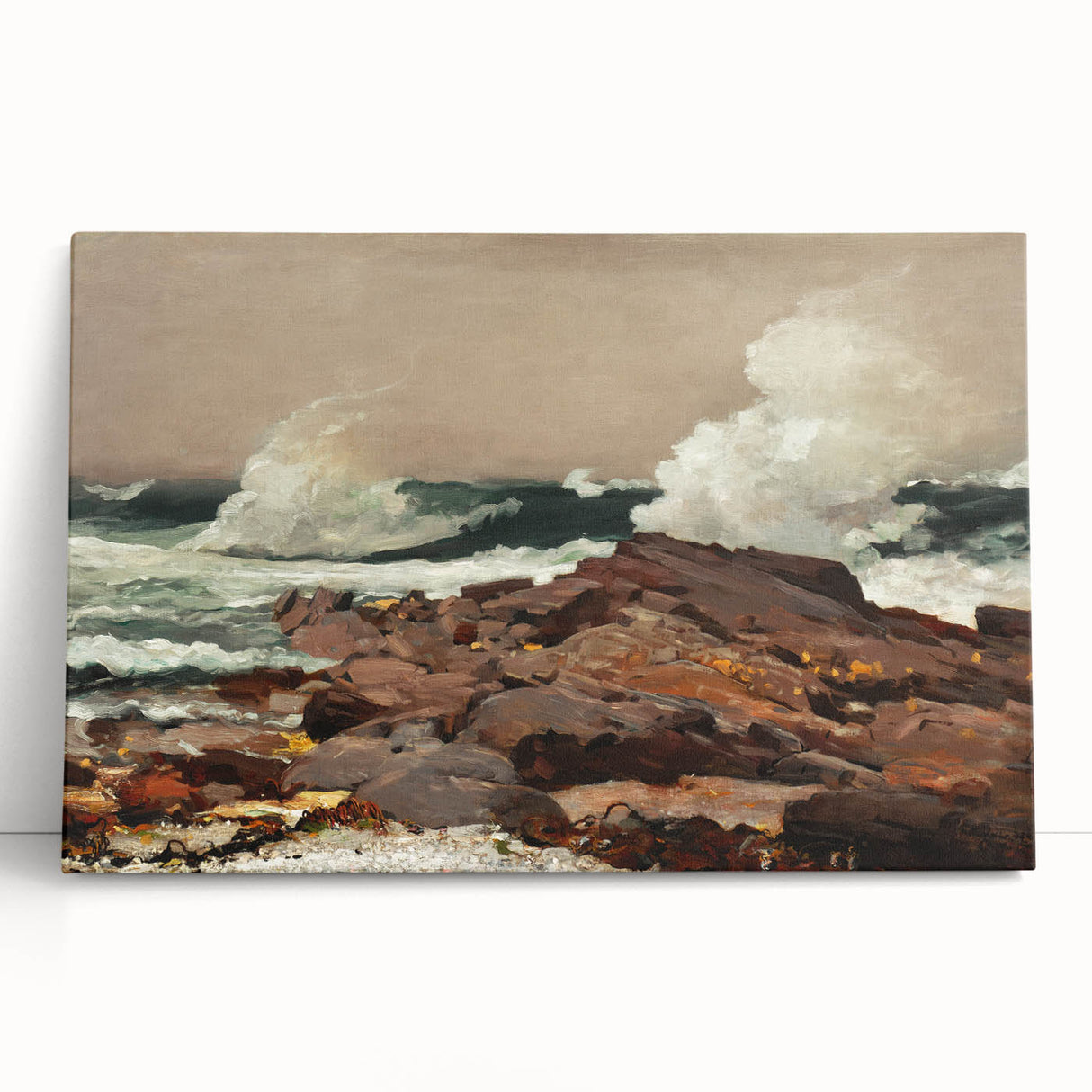 Eastern Point Realism Coastal Art Print - Winslow Homer Ocean Waves, 1900