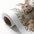 Bunny in Basket - Kids Room Wall Art Canvas and Framed Options