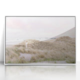 Art Deco poster featuring a stylized summer scene in pastel shades on white acrylic, ideal for nursery wall decor.