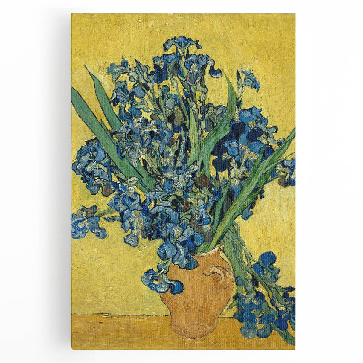 Black and white print of Van Gogh's 'Starry Night' on large stretched canvas, ideal for kitchen wall art or bedroom ambiance.