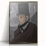 Abstract Modern Art: Dynamic Red, Blue, and Yellow Composition