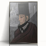 Abstract Modern Art: Dynamic Red, Blue, and Yellow Composition