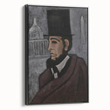 Abstract Modern Art: Dynamic Red, Blue, and Yellow Composition