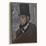 Abstract Modern Art: Dynamic Red, Blue, and Yellow Composition