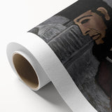 Abstract Modern Art: Dynamic Red, Blue, and Yellow Composition