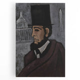 Abstract Modern Art: Dynamic Red, Blue, and Yellow Composition