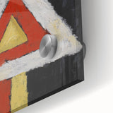 Abstract Modern Art: Organic Shapes in Soft Blue and Peach Hues