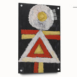 Abstract Modern Art: Organic Shapes in Soft Blue and Peach Hues