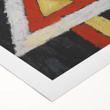 Abstract Modern Art: Organic Shapes in Soft Blue and Peach Hues