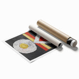 Abstract Modern Art: Organic Shapes in Soft Blue and Peach Hues