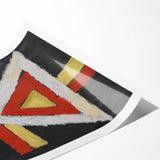 Abstract Modern Art: Organic Shapes in Soft Blue and Peach Hues