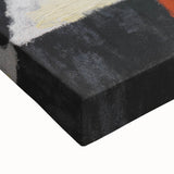 Abstract Modern Art: Organic Shapes in Soft Blue and Peach Hues