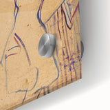 Modern Art Prints: Bold Abstract with Vibrant Red and Gold Strokes