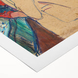 Modern Art Prints: Bold Abstract with Vibrant Red and Gold Strokes