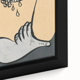 Abstract Modern Art: Fluid Motion in Blue and Gold with Organic Flow