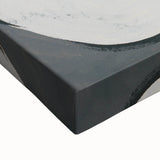 Abstract Modern Art: Fluid Motion in Blue and Gold with Organic Flow