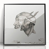 Modern Wall Art – Paul Klee’s "Komiker" in Intricate Monochrome