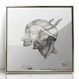 Modern Wall Art – Paul Klee’s "Komiker" in Intricate Monochrome