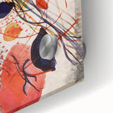 Modern Abstract Art: Vibrant Shapes in Red, Blue, and Yellow Tones