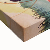 Modern Abstract Art: Vibrant Shapes in Red, Blue, and Yellow Tones